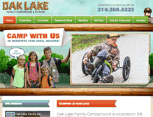 Tablet Screenshot of oaklakefamilycampground.com